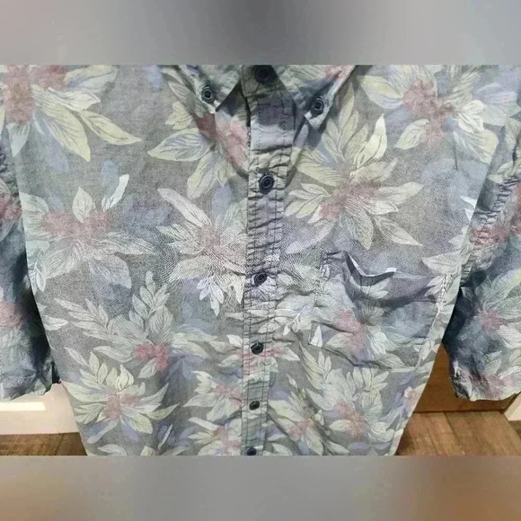 Original Weatherproof Vintage Shirt Short Sleeve Button Down Floral Medium - Picture 2 of 6